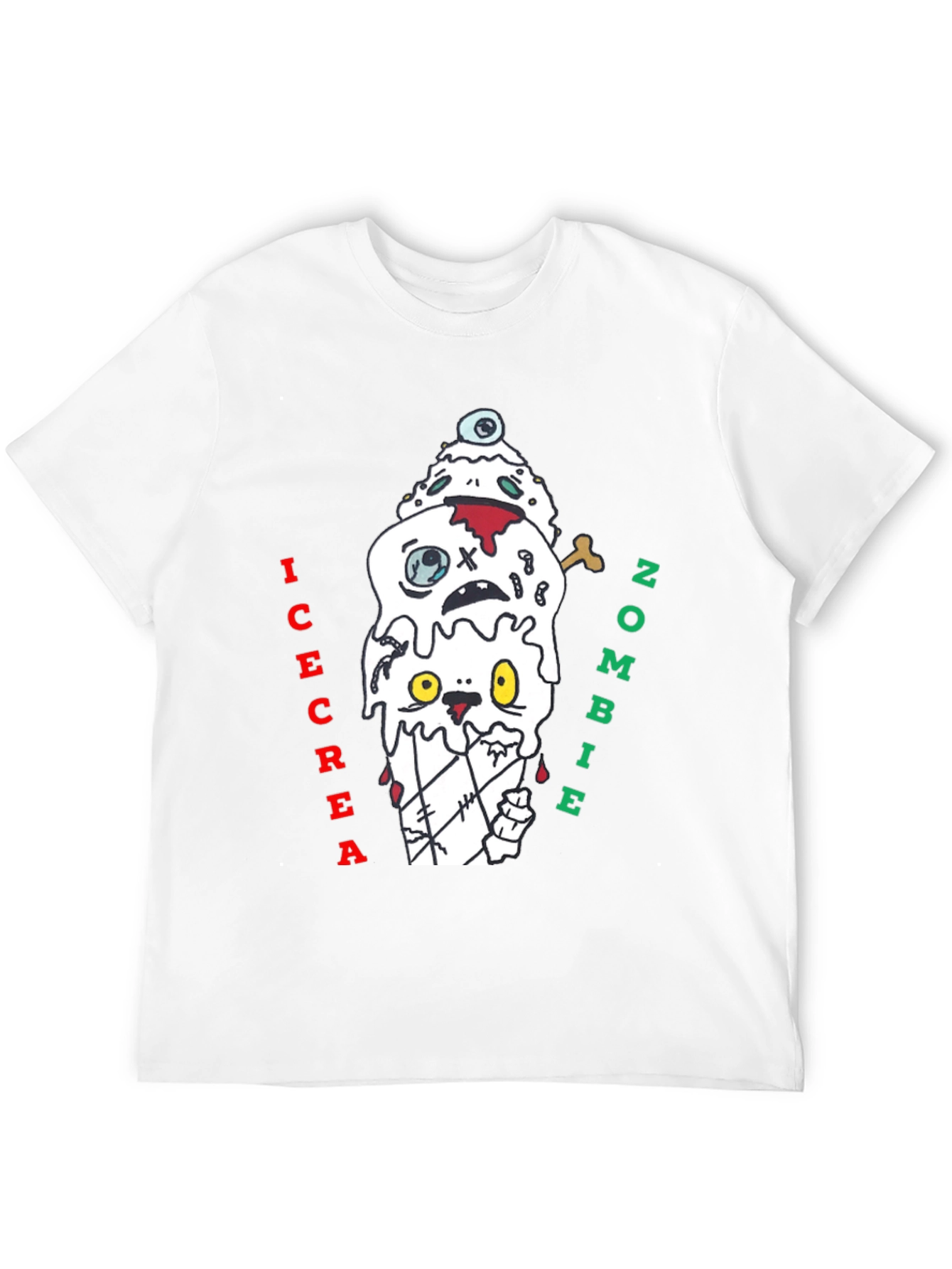 Zombie Ice Cream Graphic Tee - Black