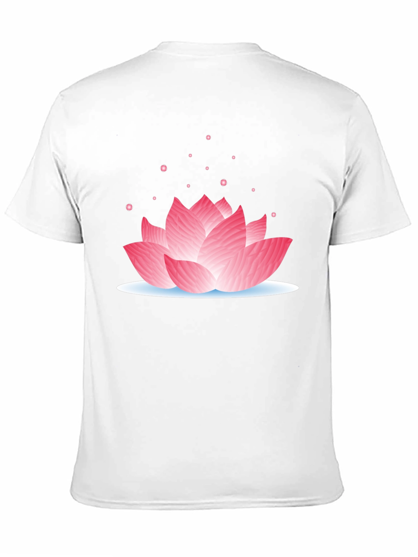 Lotus Flower Graphic Tee - Casual Black T-Shirt