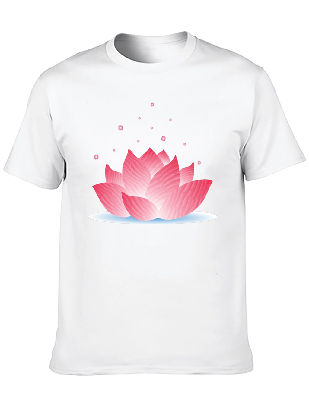 Lotus Flower Graphic Tee - Casual Black T-Shirt