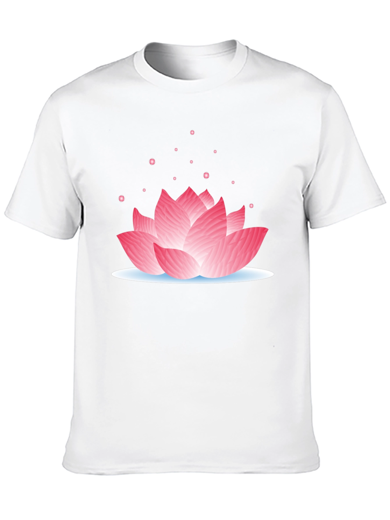Lotus Flower Graphic Tee - Casual Black T-Shirt