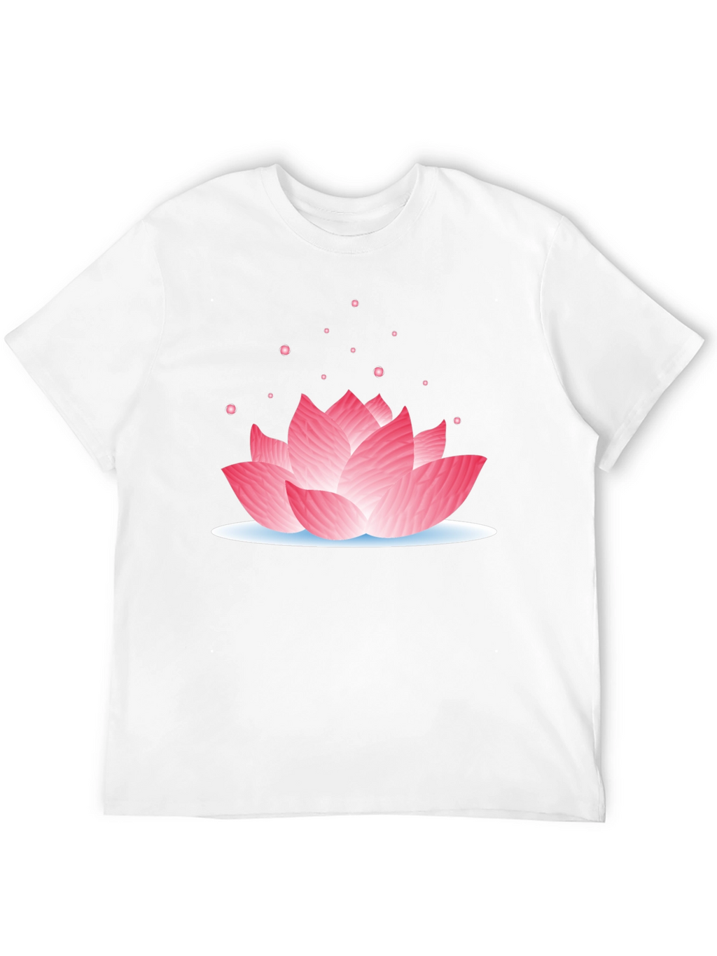Lotus Flower Graphic Tee - Casual Black T-Shirt