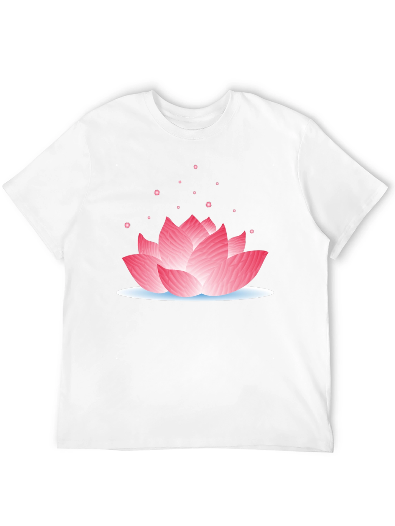 Lotus Flower Graphic Tee - Casual Black T-Shirt
