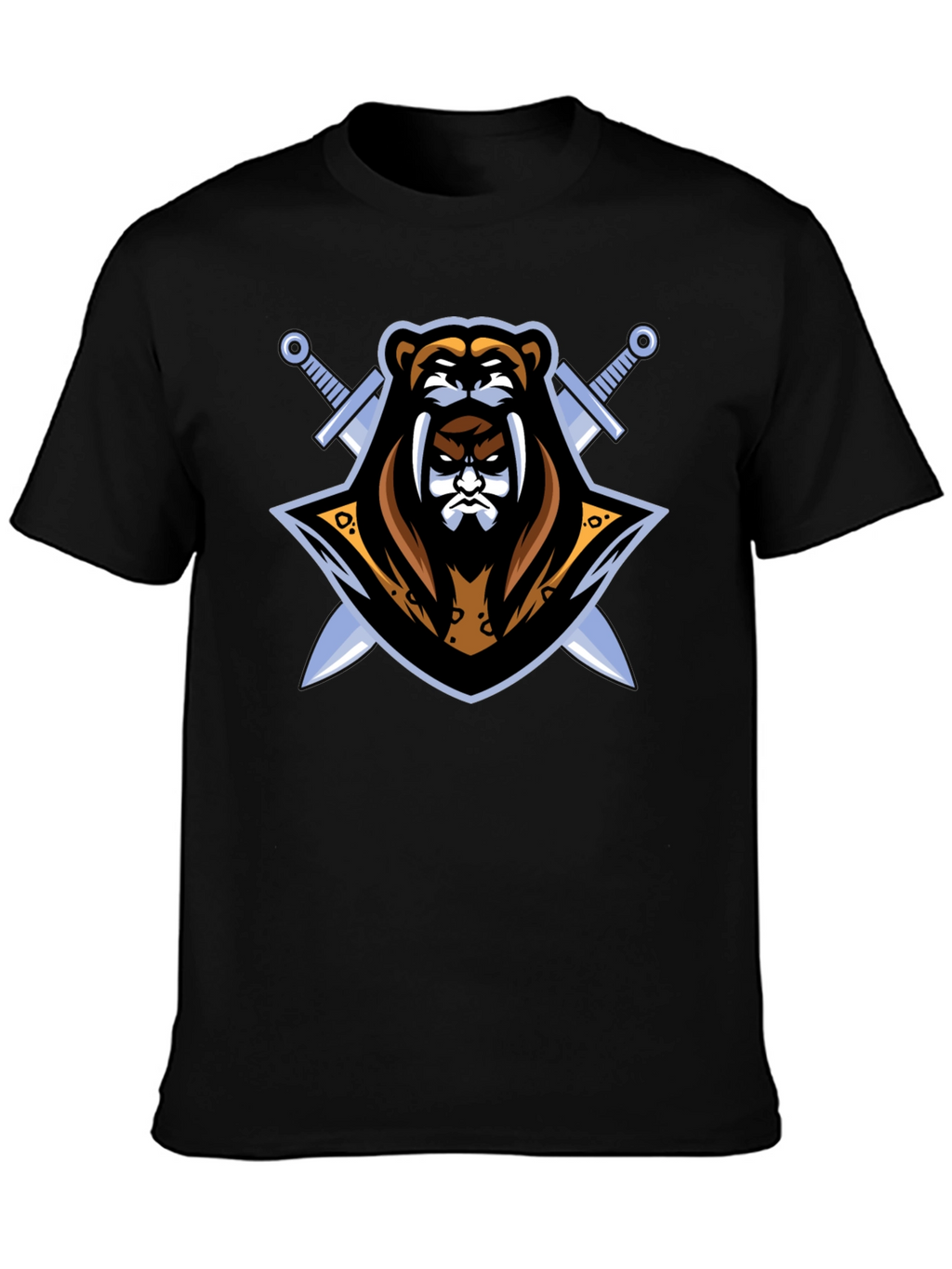 Black Bear Warrior Graphic T-Shirt