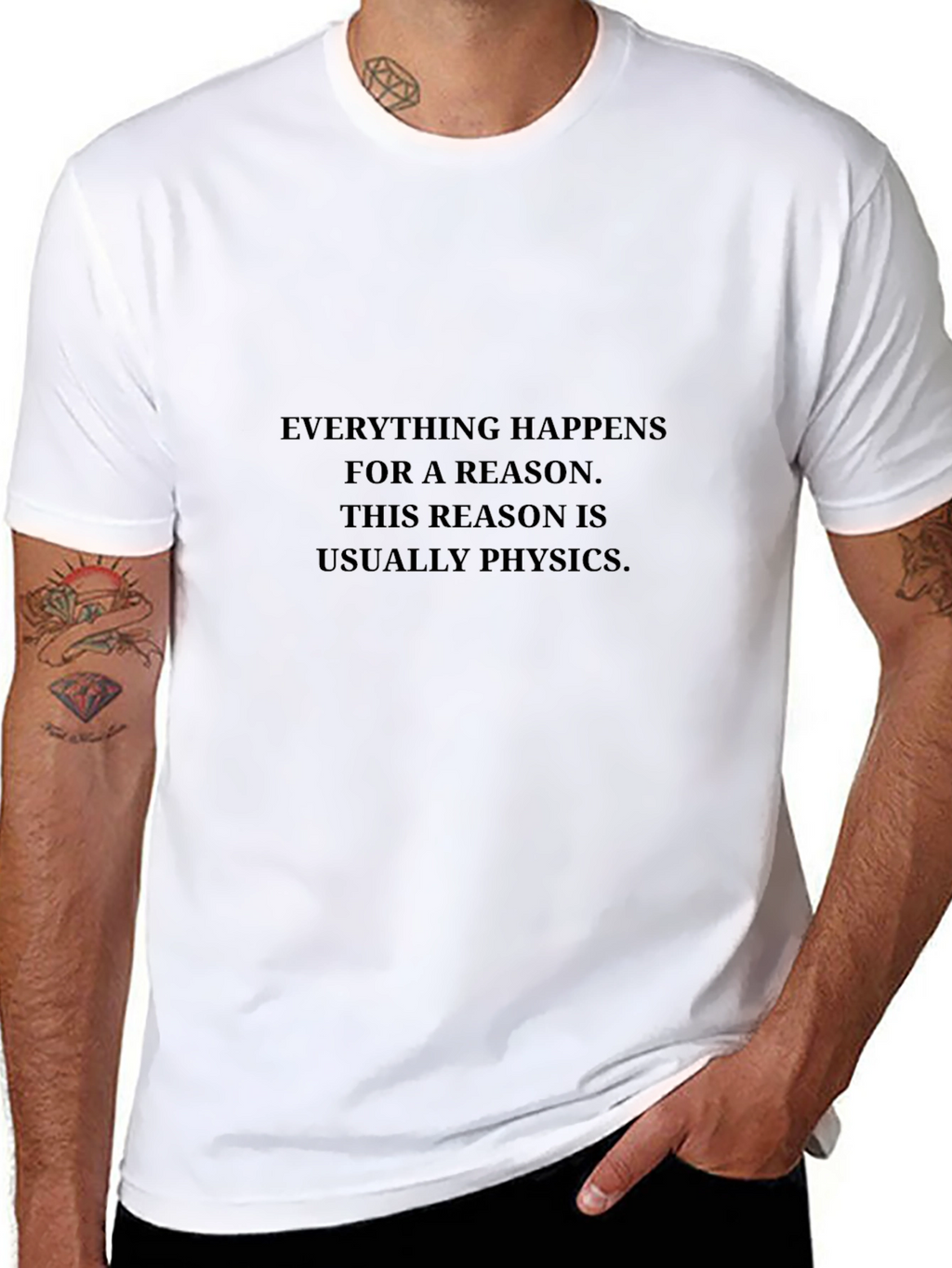 Physics Quote Black T-Shirt