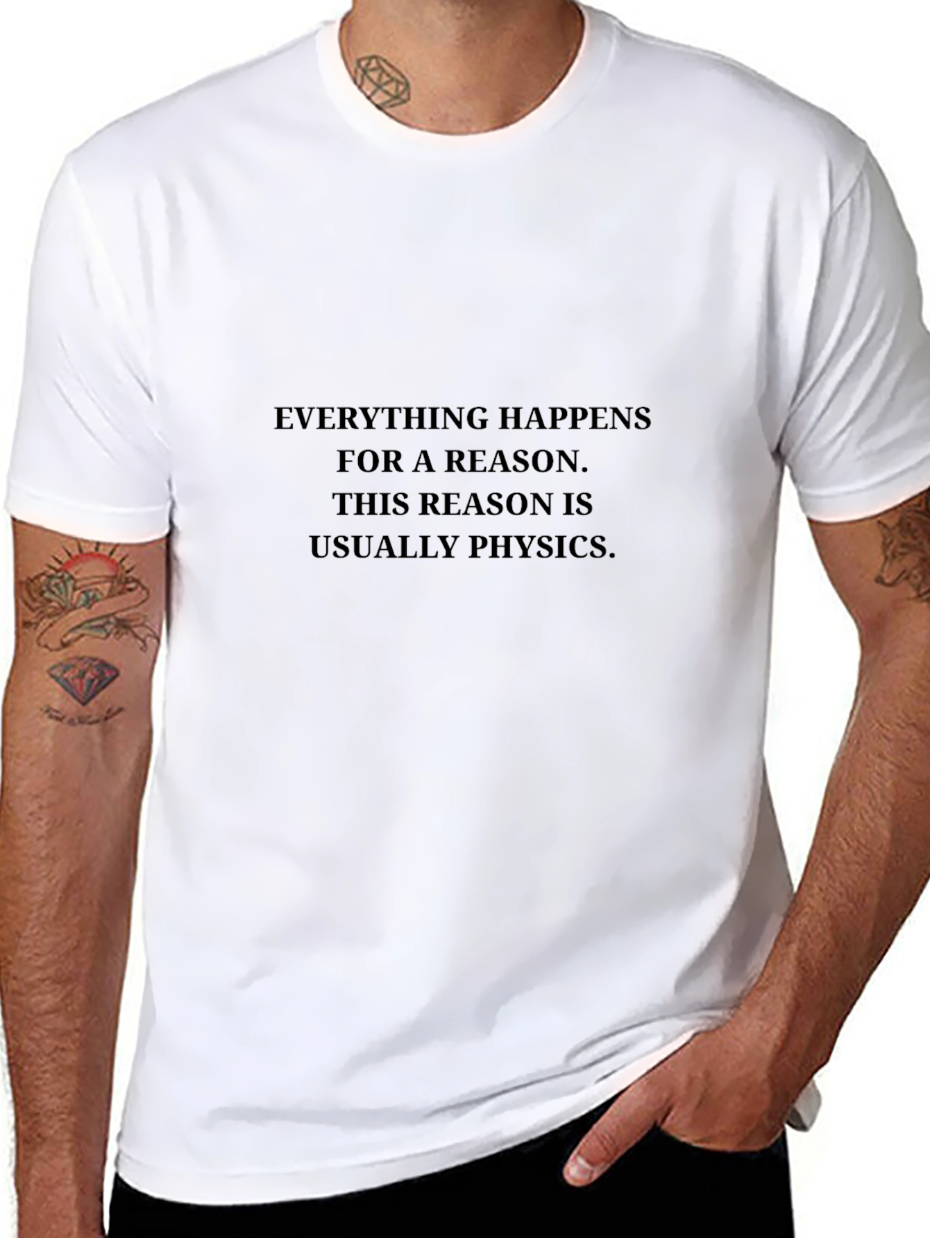 Physics Quote Black T-Shirt