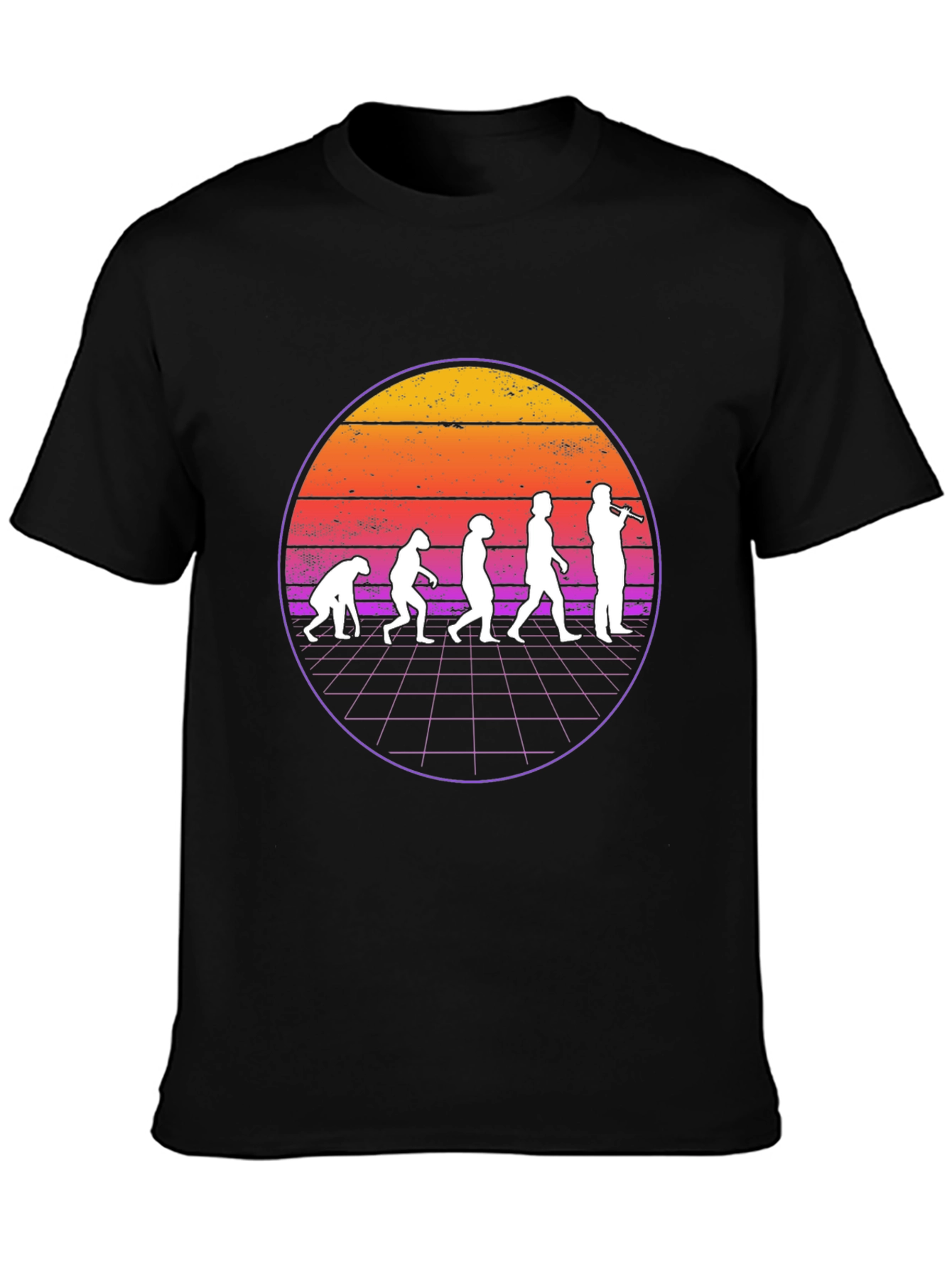 Evolution of Flute Player T-Shirt