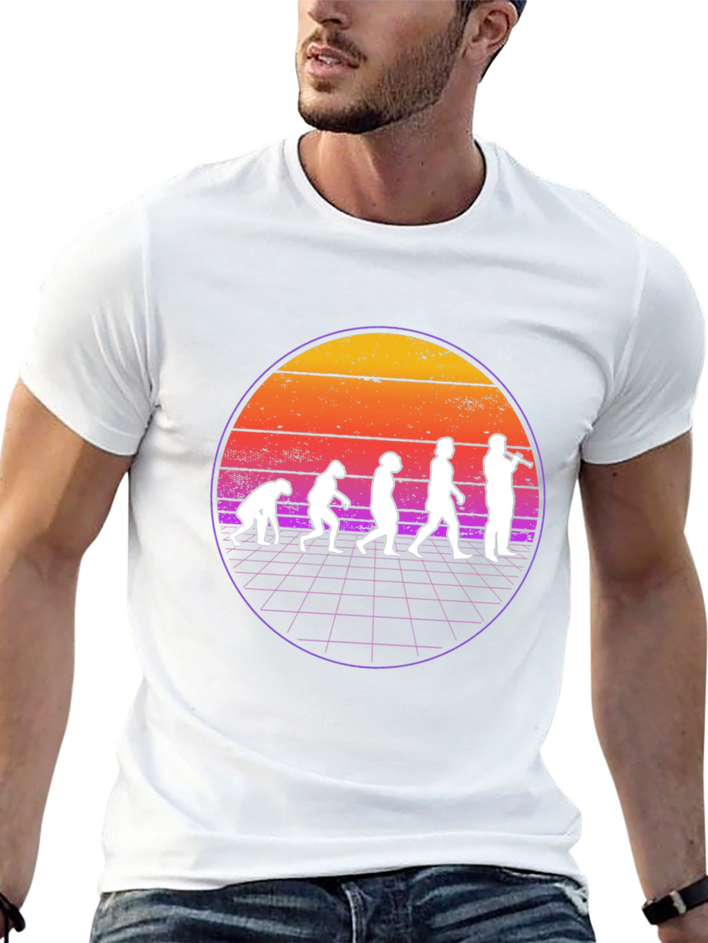 Evolution of Flute Player T-Shirt