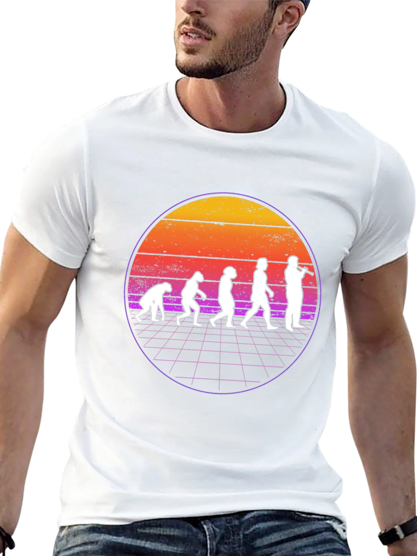 Evolution of Flute Player T-Shirt