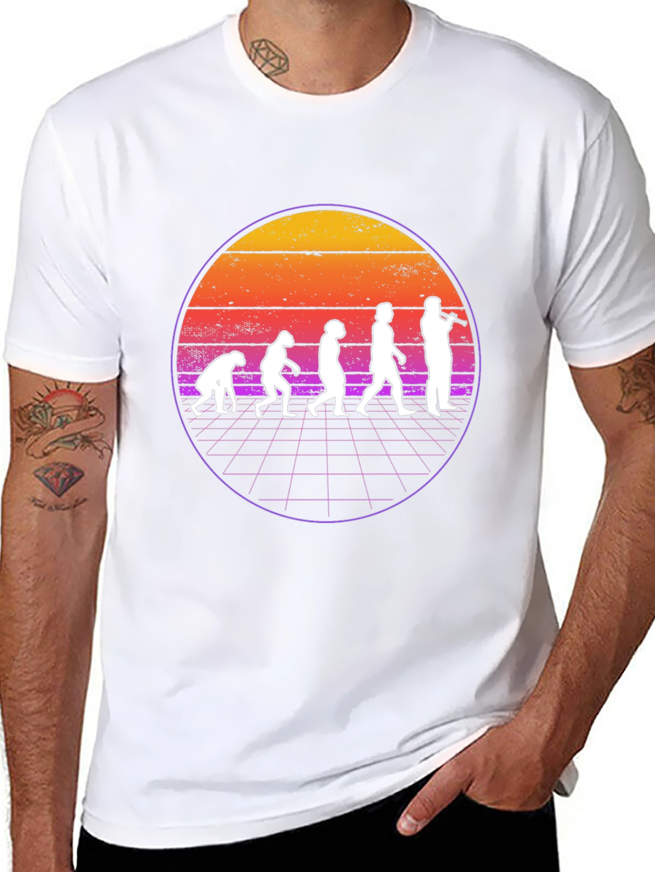 Evolution of Flute Player T-Shirt