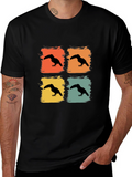 Retro Toucan Square Black T-Shirt