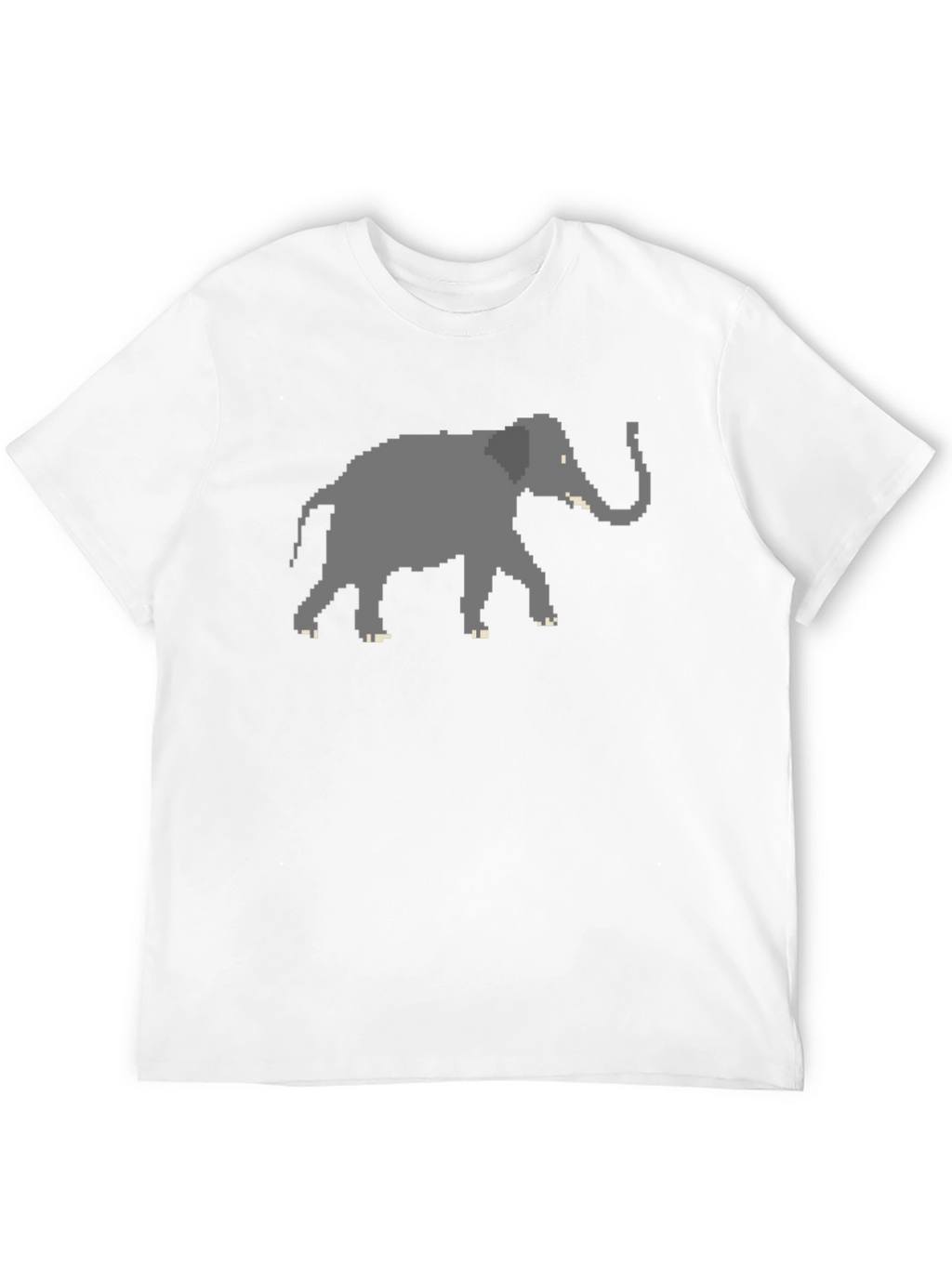 Pixelated Elephant T-Shirt - Modern Graphic Tee