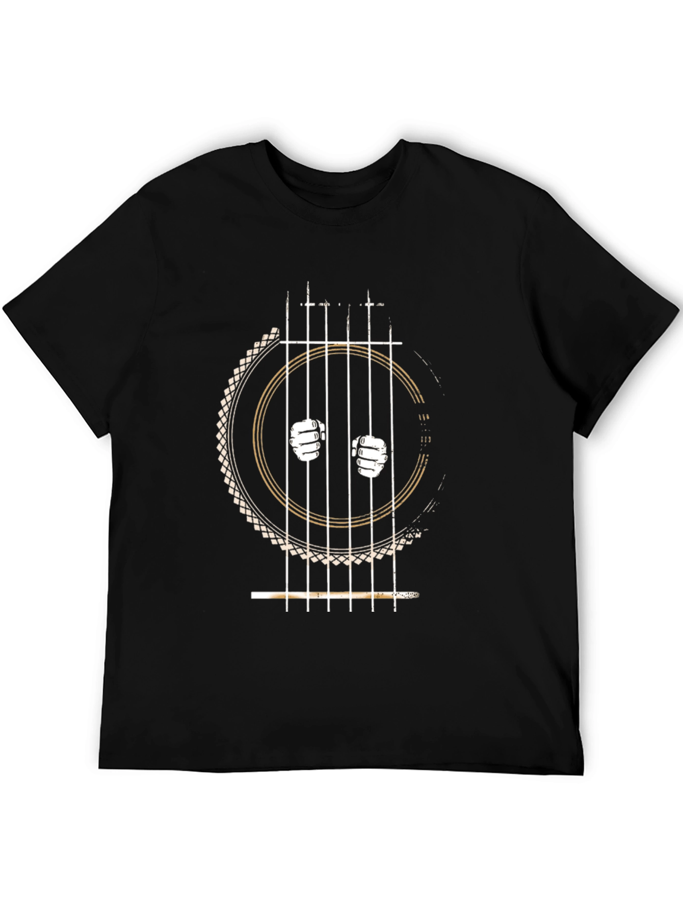 Guitar Fists T-Shirt - Black Graphic Tee for Music Lovers