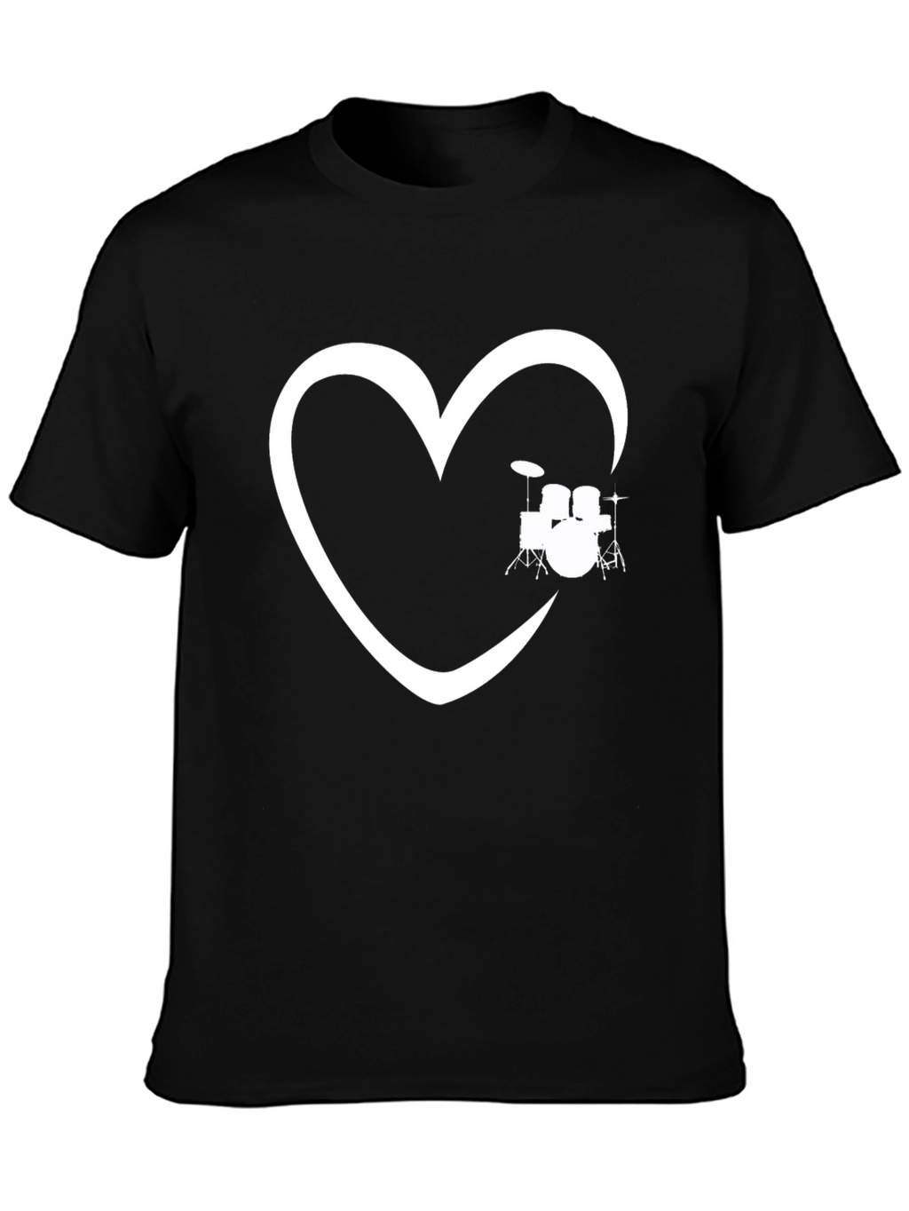 Drum Heart T-Shirt - Music Lover Tee