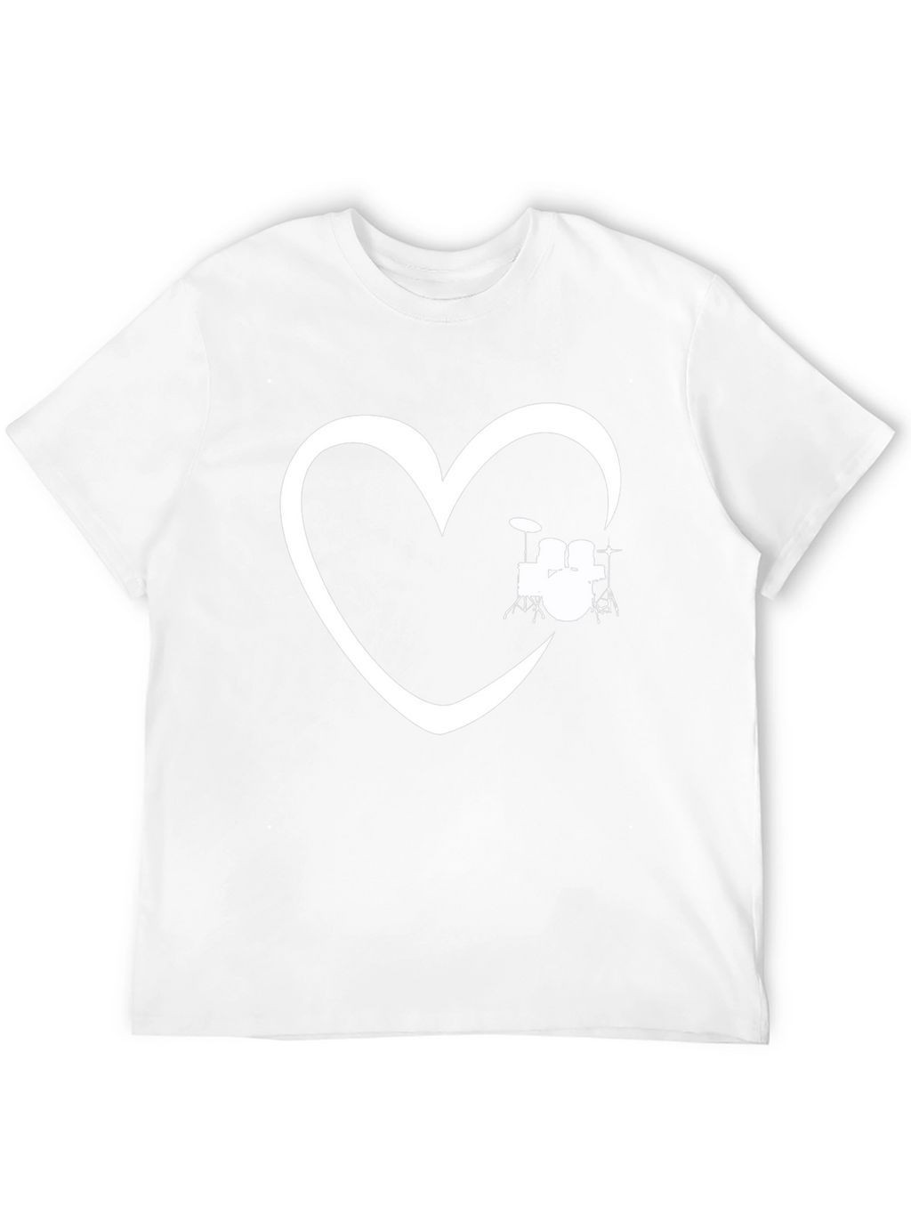 Drum Heart T-Shirt - Music Lover Tee