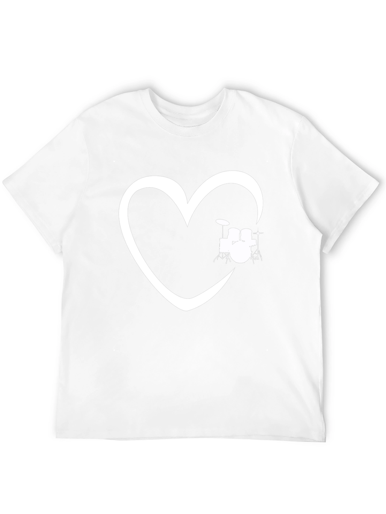 Drum Heart T-Shirt - Music Lover Tee