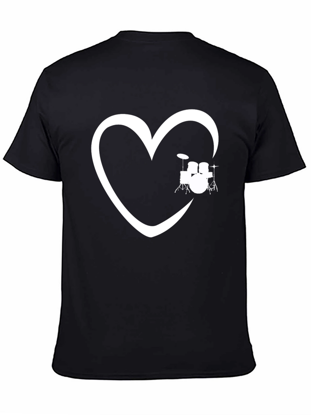 Drum Heart T-Shirt - Music Lover Tee