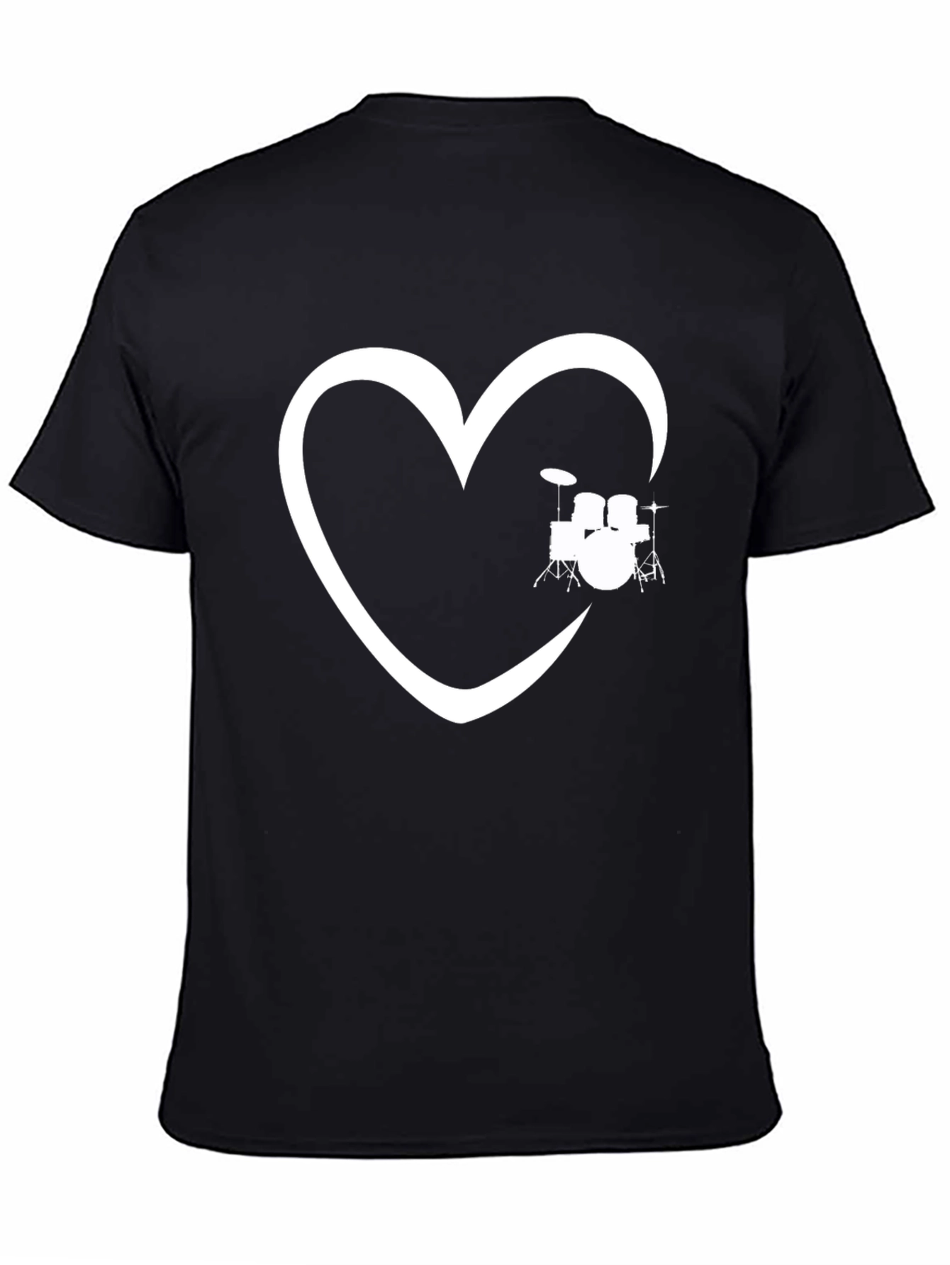 Drum Heart T-Shirt - Music Lover Tee
