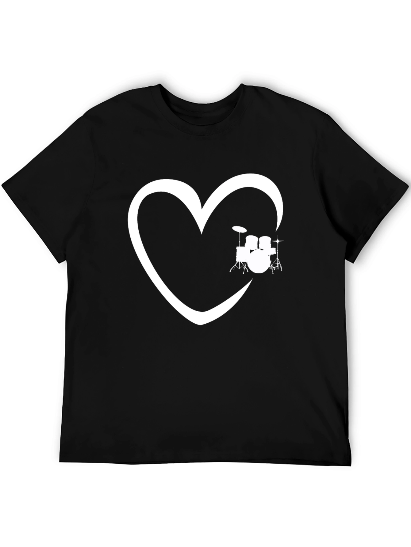 Drum Heart T-Shirt - Music Lover Tee