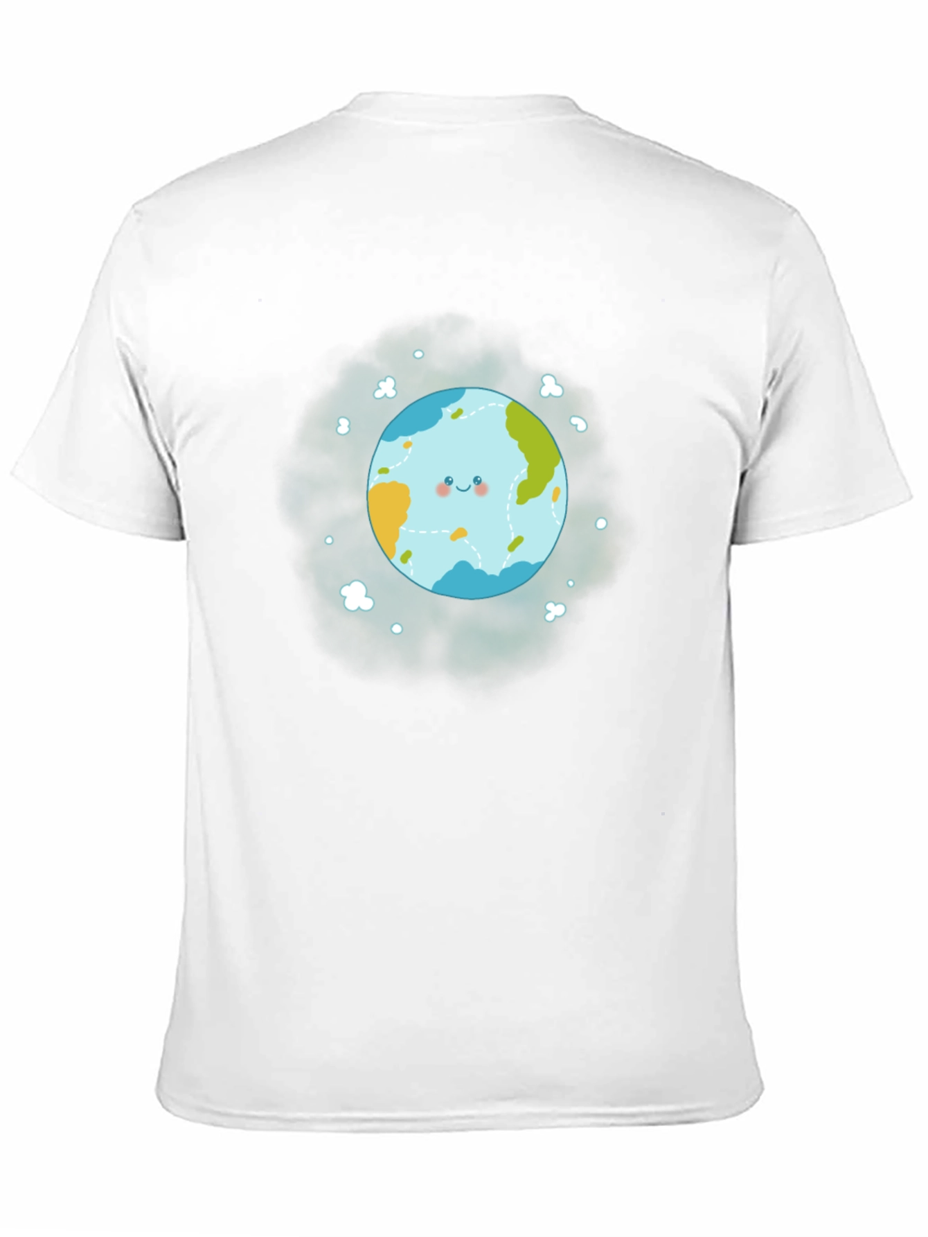 Cute Earth Graphic Black T-Shirt