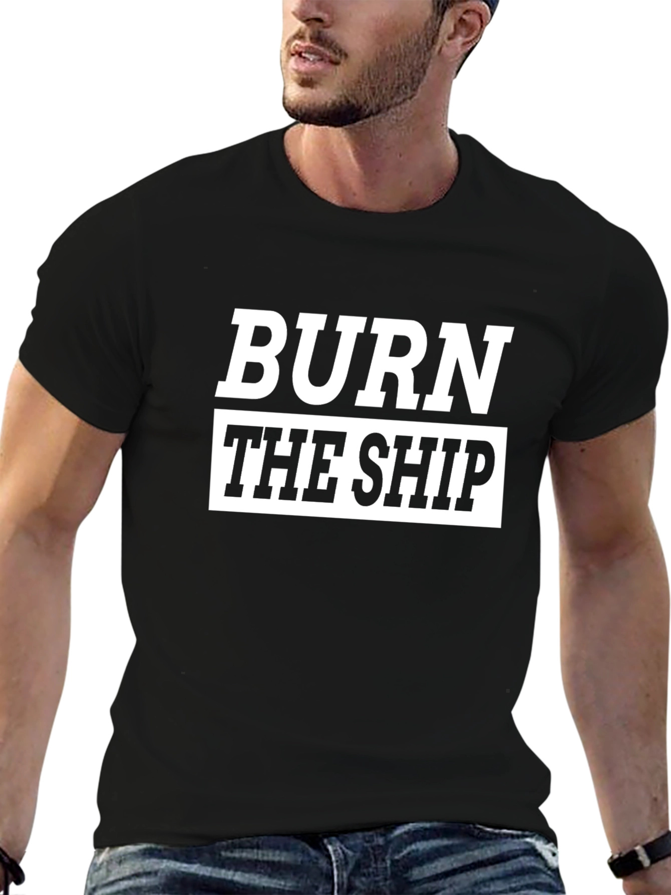 Burn The Ship Graphic Tee - Black