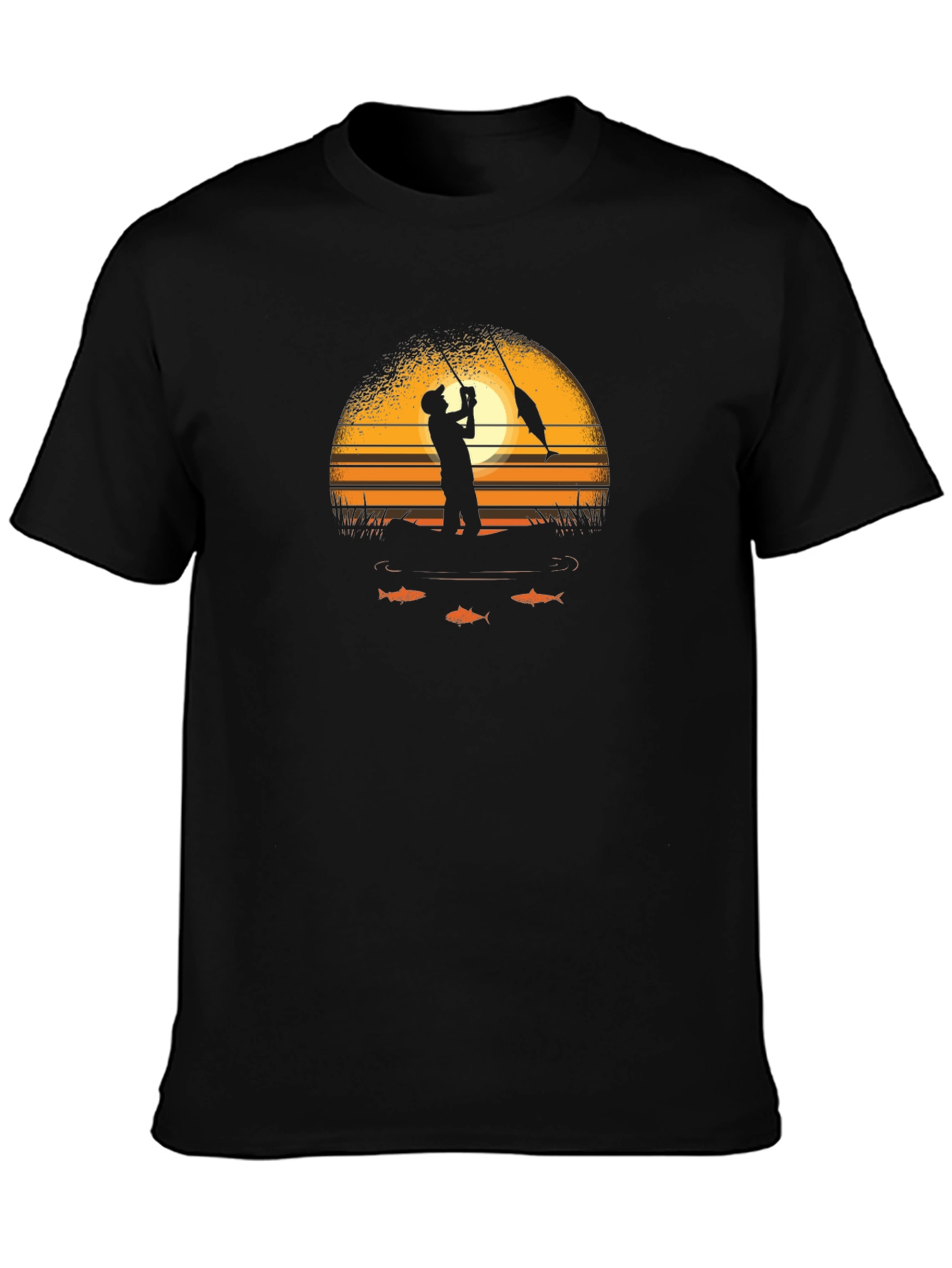Sunset Fishing Graphic Tee