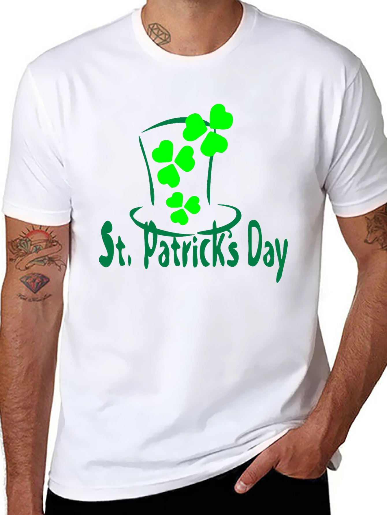 St. Patricks Day Shamrock Hat T-Shirt