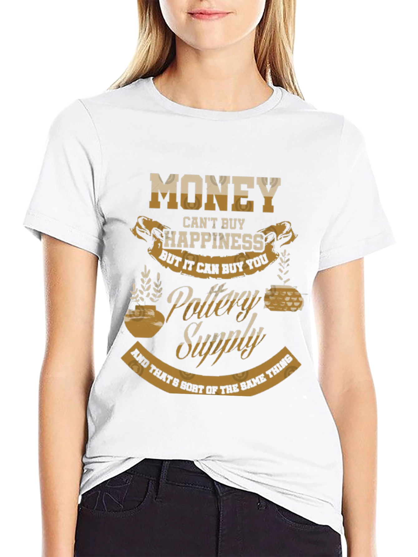 Pottery Supply Graphic Tee - Money Cant Buy Happiness