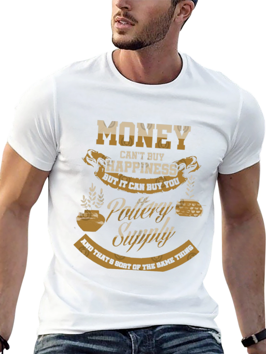 Pottery Supply Graphic Tee - Money Cant Buy Happiness