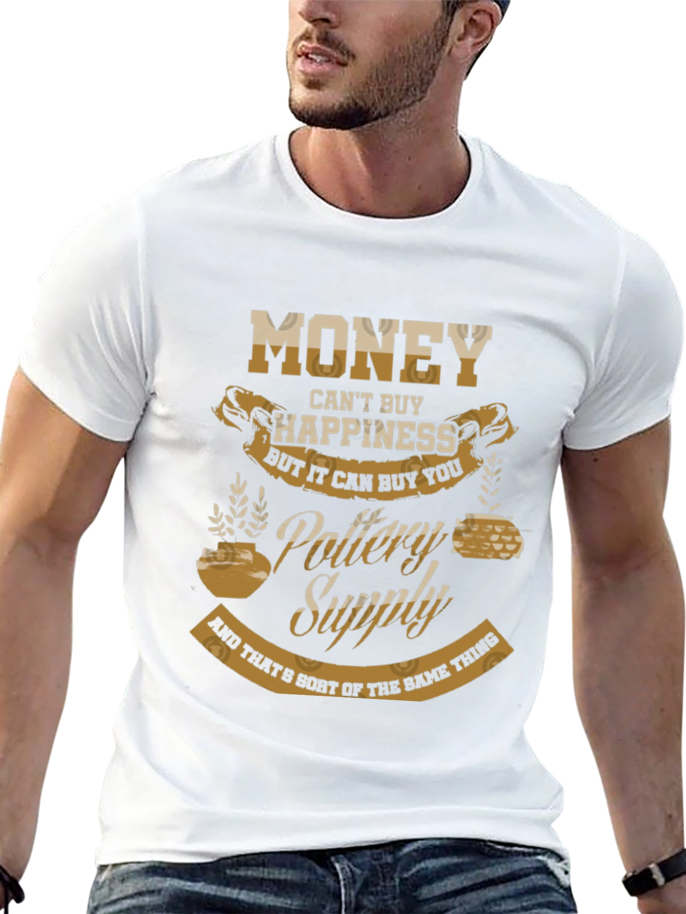 Pottery Supply Graphic Tee - Money Cant Buy Happiness