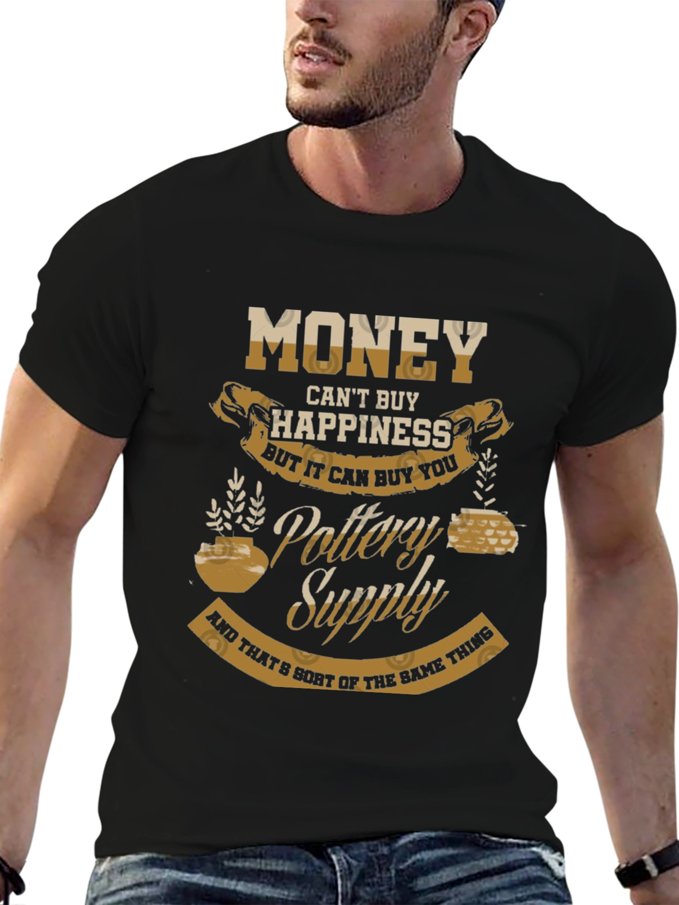 Pottery Supply Graphic Tee - Money Cant Buy Happiness