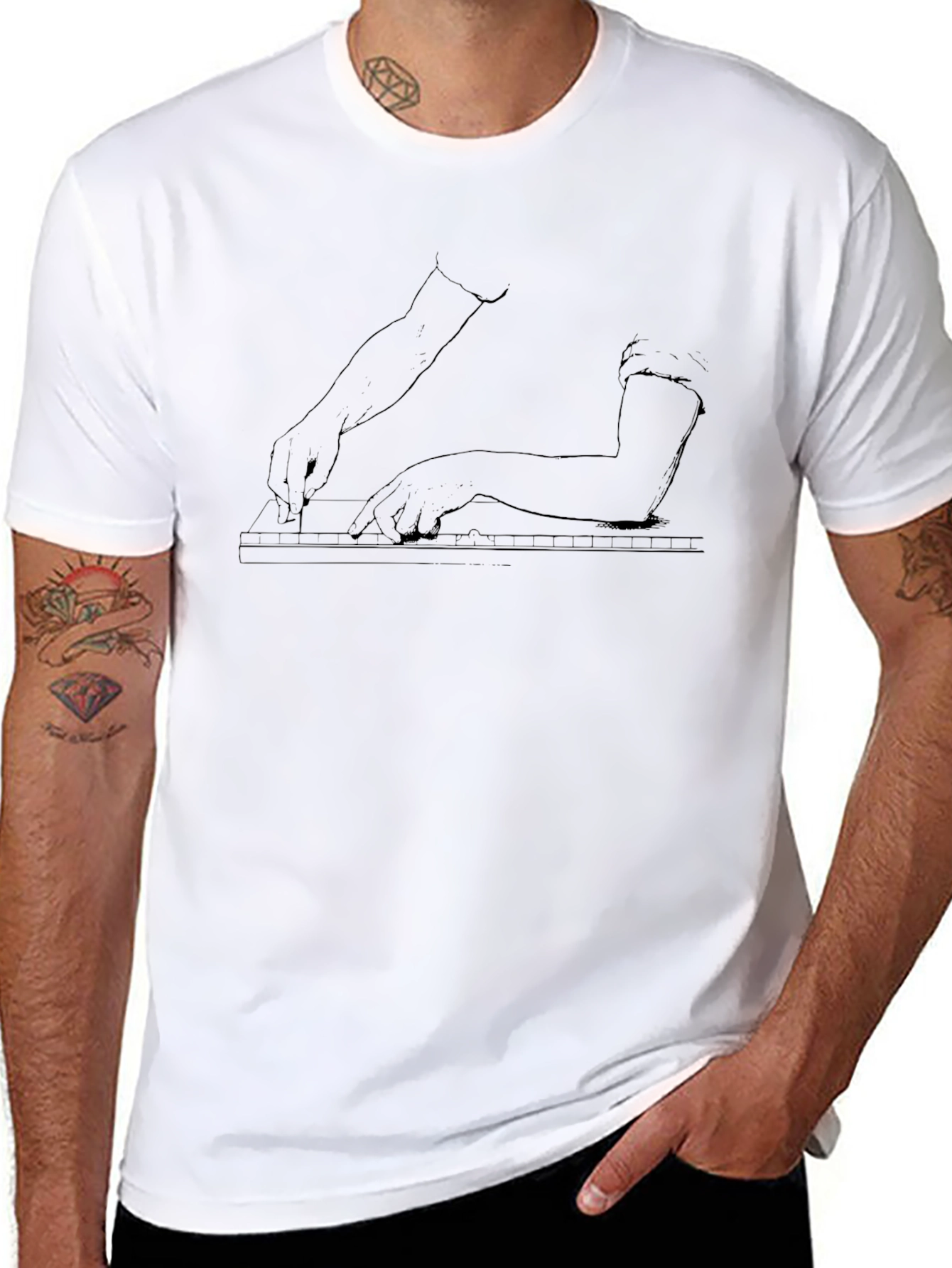 Piano Player Tee - Stylish Graphic T-Shirt