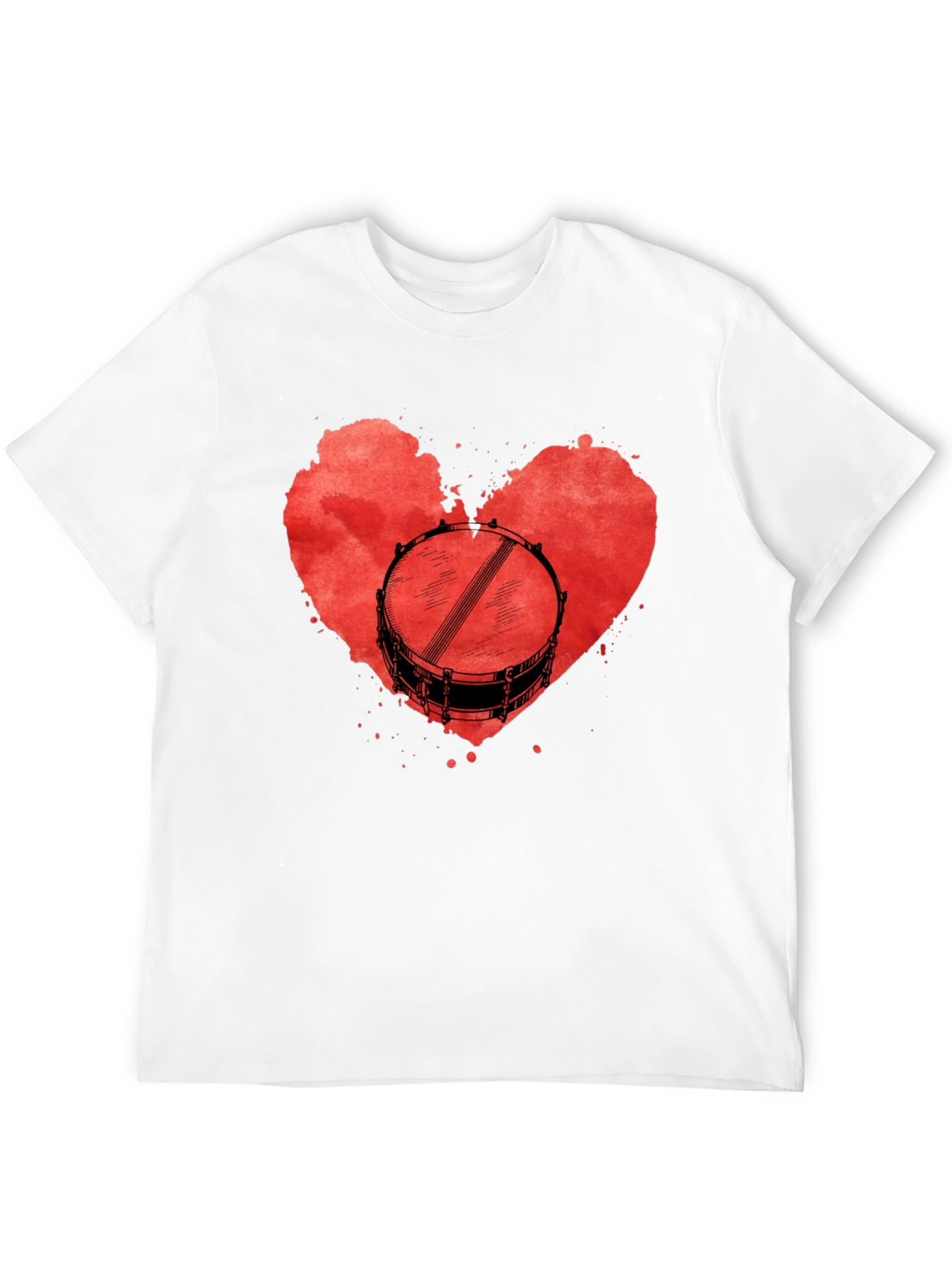 Drum Heart T-Shirt: Music Lover Tee