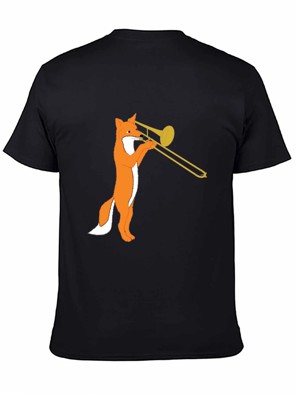 Fox Trombone T-Shirt - Black Graphic Tee
