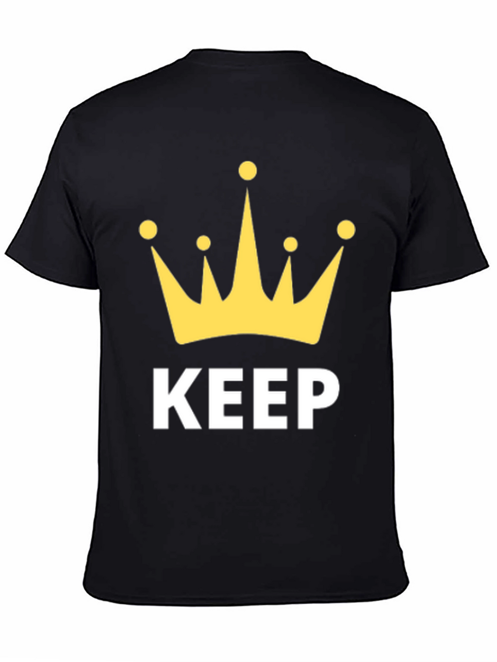 Keep Calm Crown Graphic Black T-Shirt