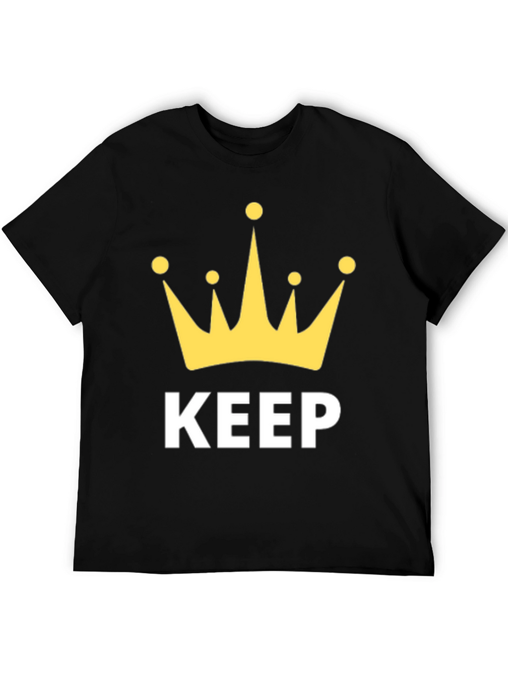 Keep Calm Crown Graphic Black T-Shirt