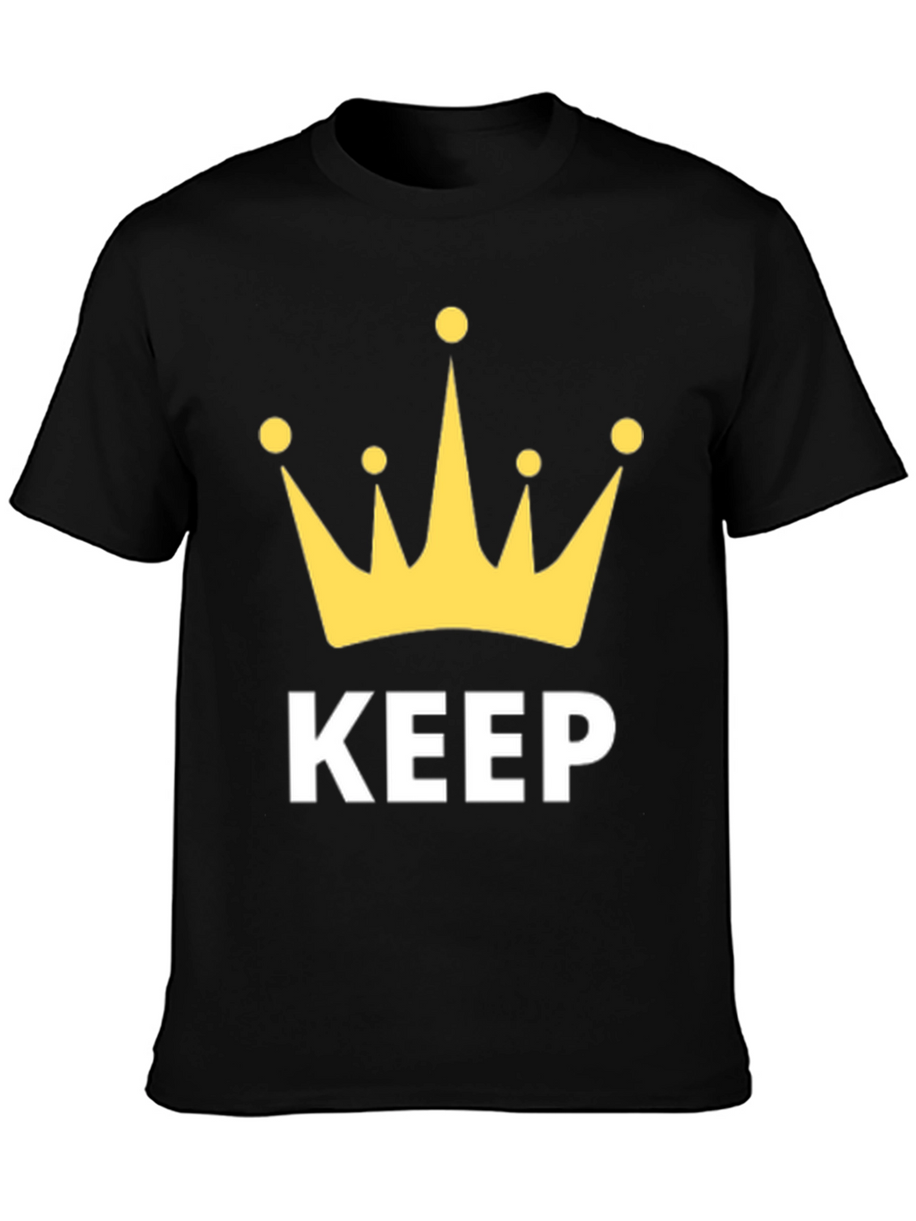Keep Calm Crown Graphic Black T-Shirt