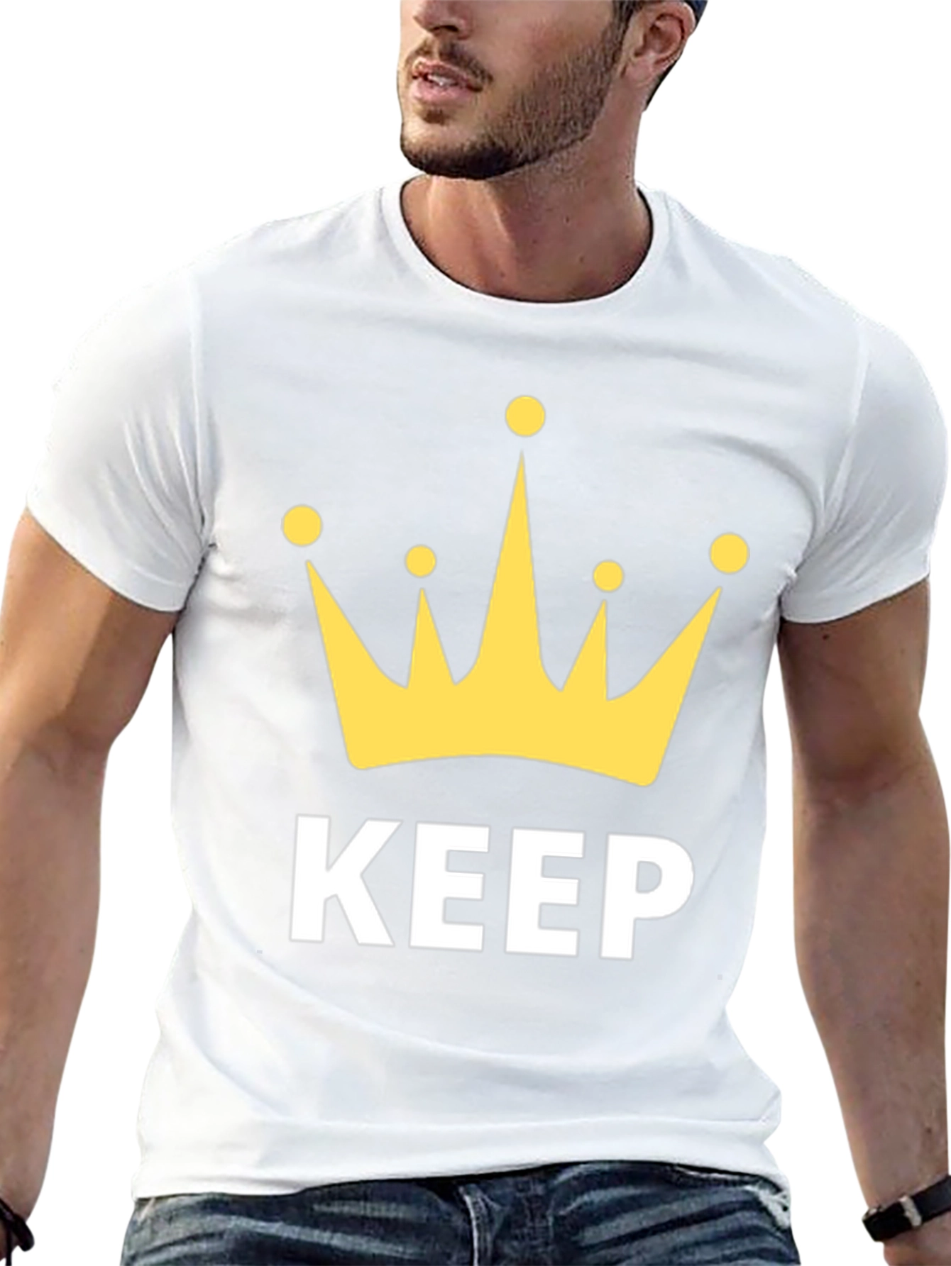 Keep Calm Crown Graphic Black T-Shirt