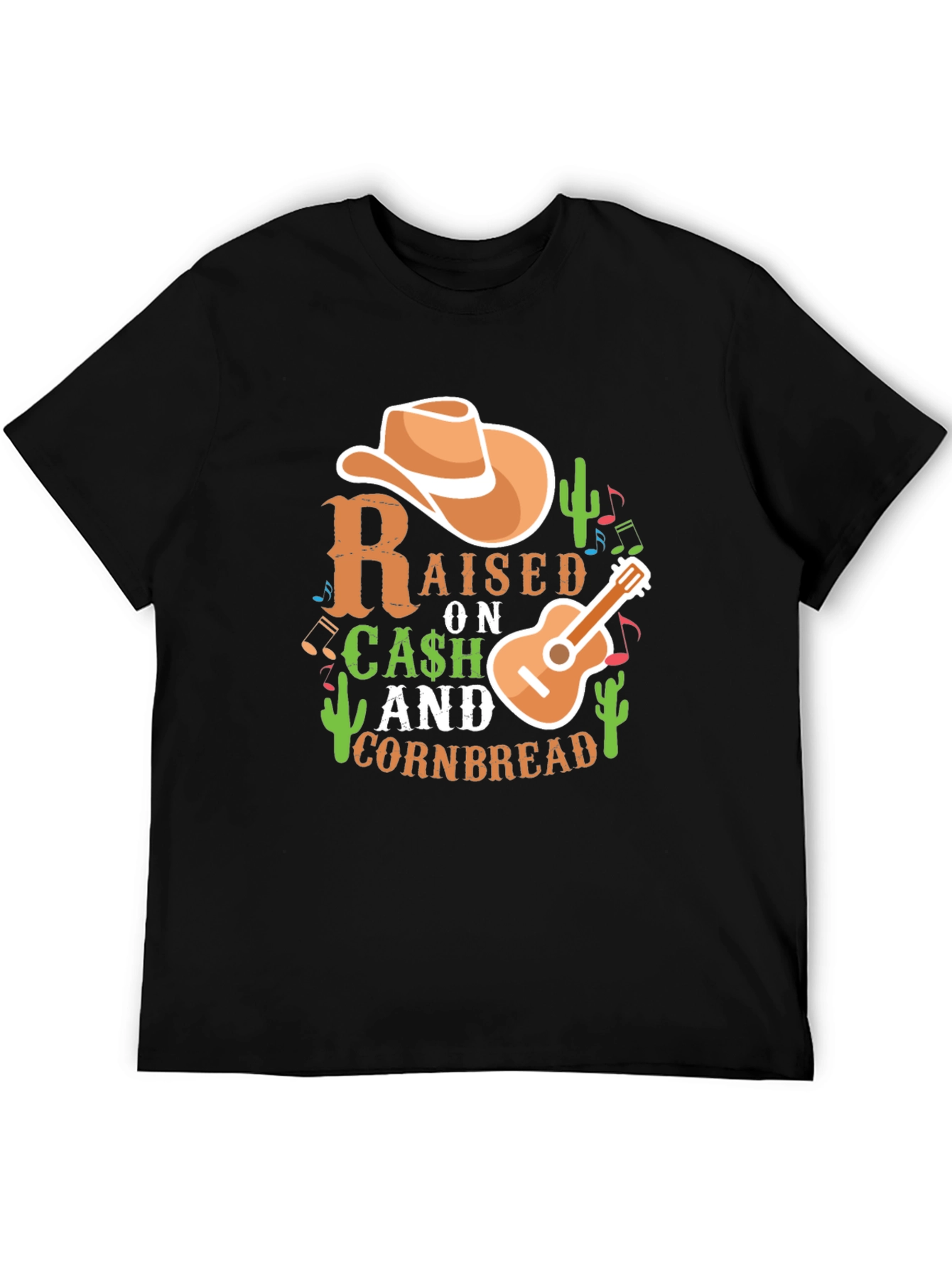 Raised on Cash and Cornbread T-Shirt - Country Style Tee
