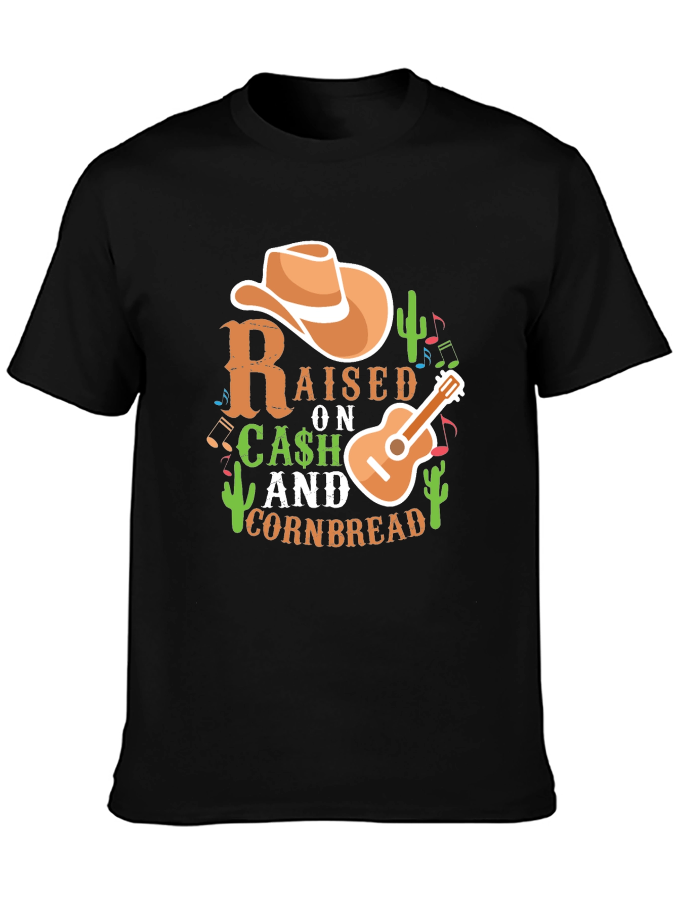 Raised on Cash and Cornbread T-Shirt - Country Style Tee