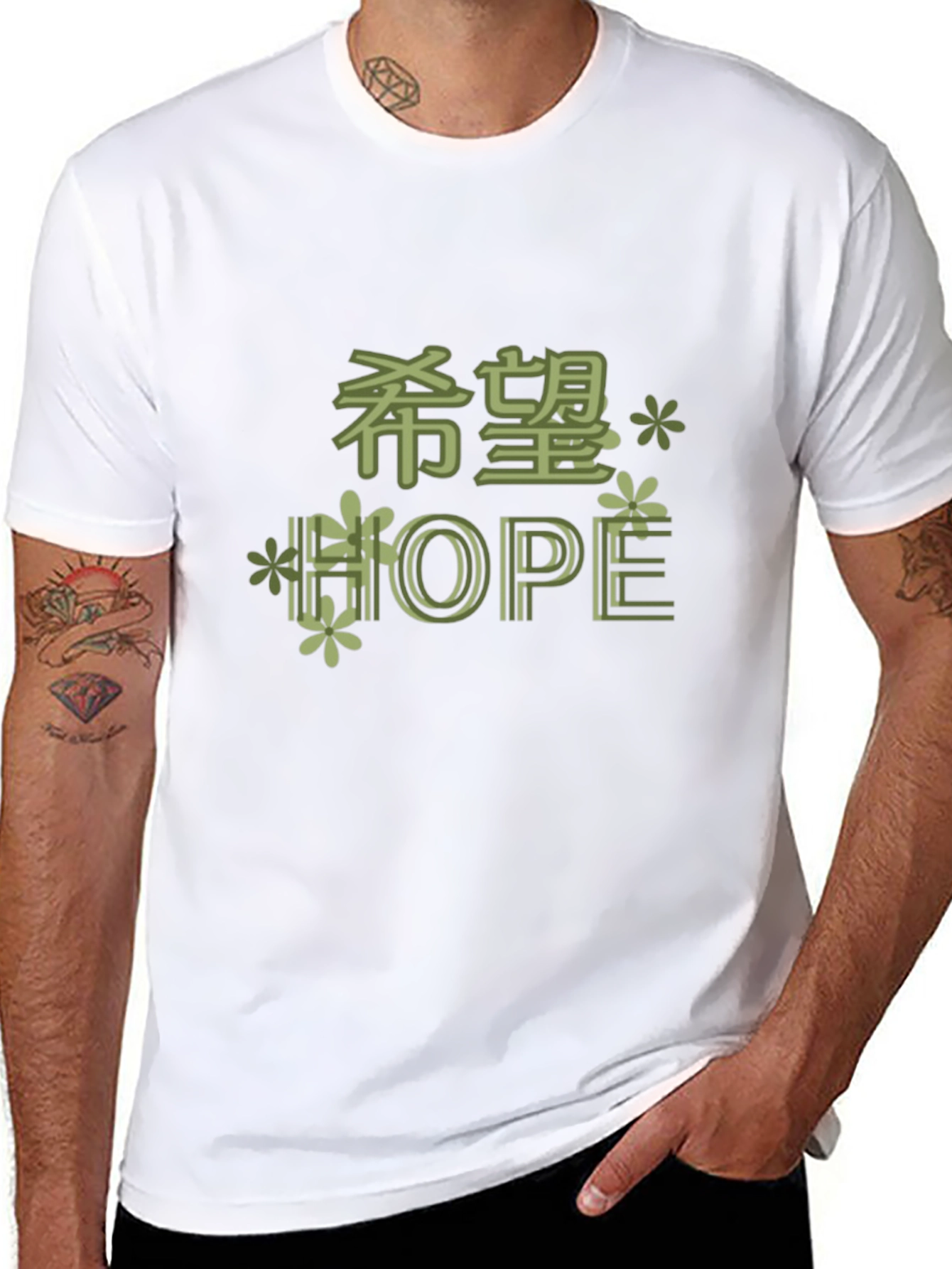Hope Graphic Tee - Floral Accent