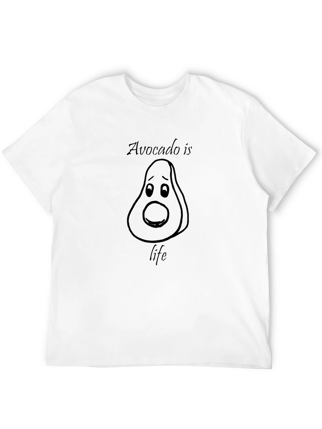 Avocado Is Life Funny T-Shirt - Black