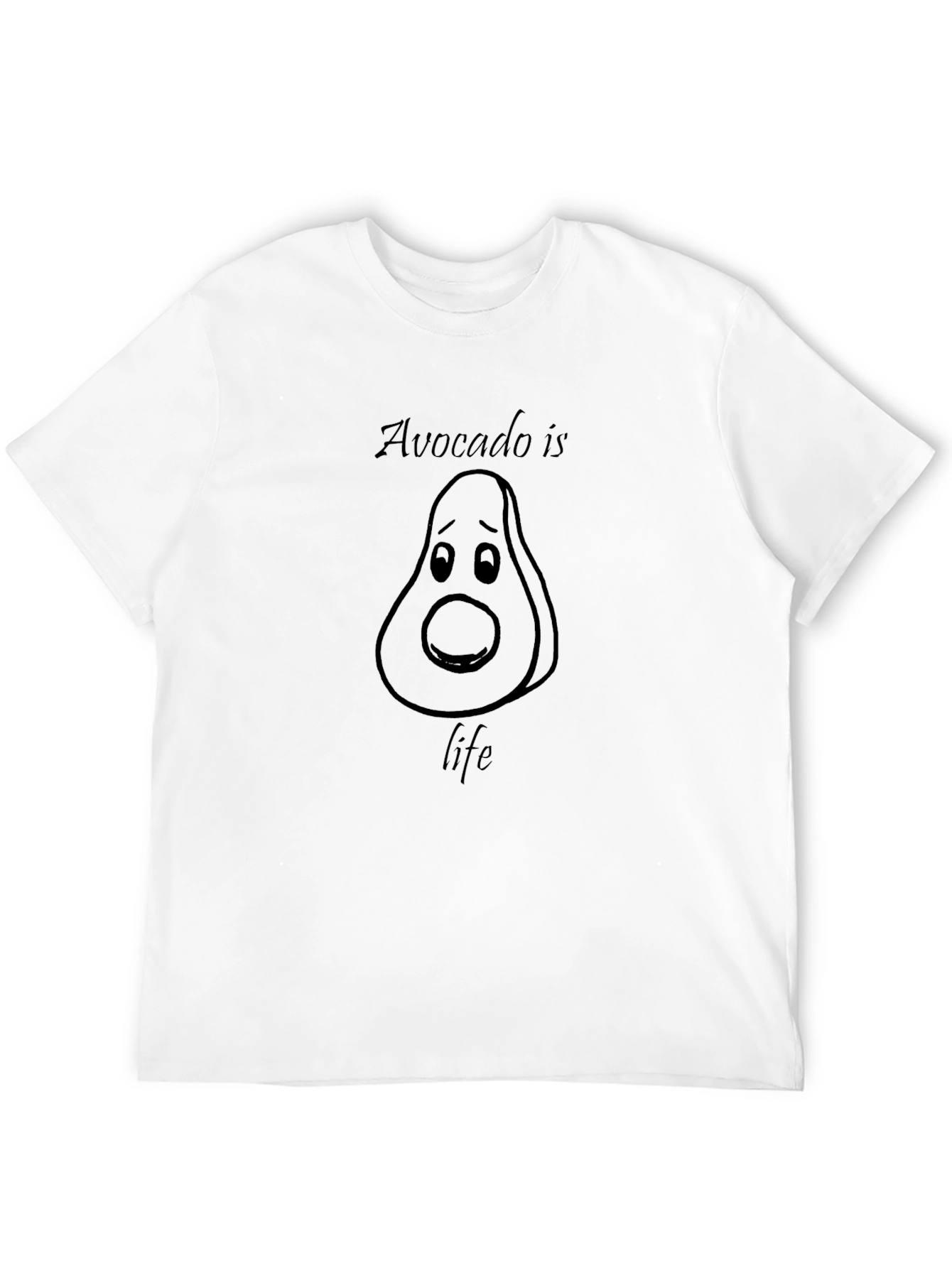 Avocado Is Life Funny T-Shirt - Black