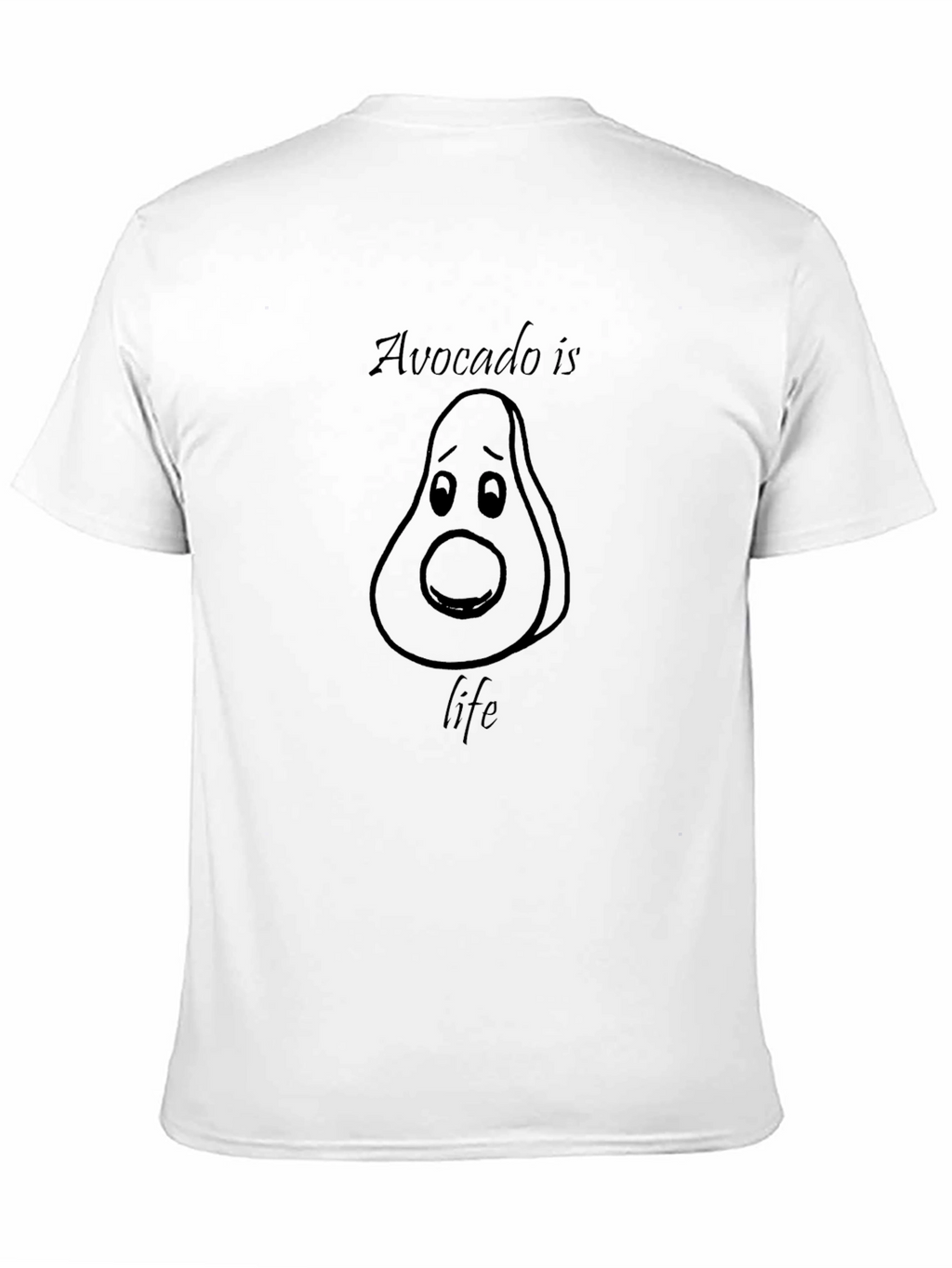 Avocado Is Life Funny T-Shirt - Black