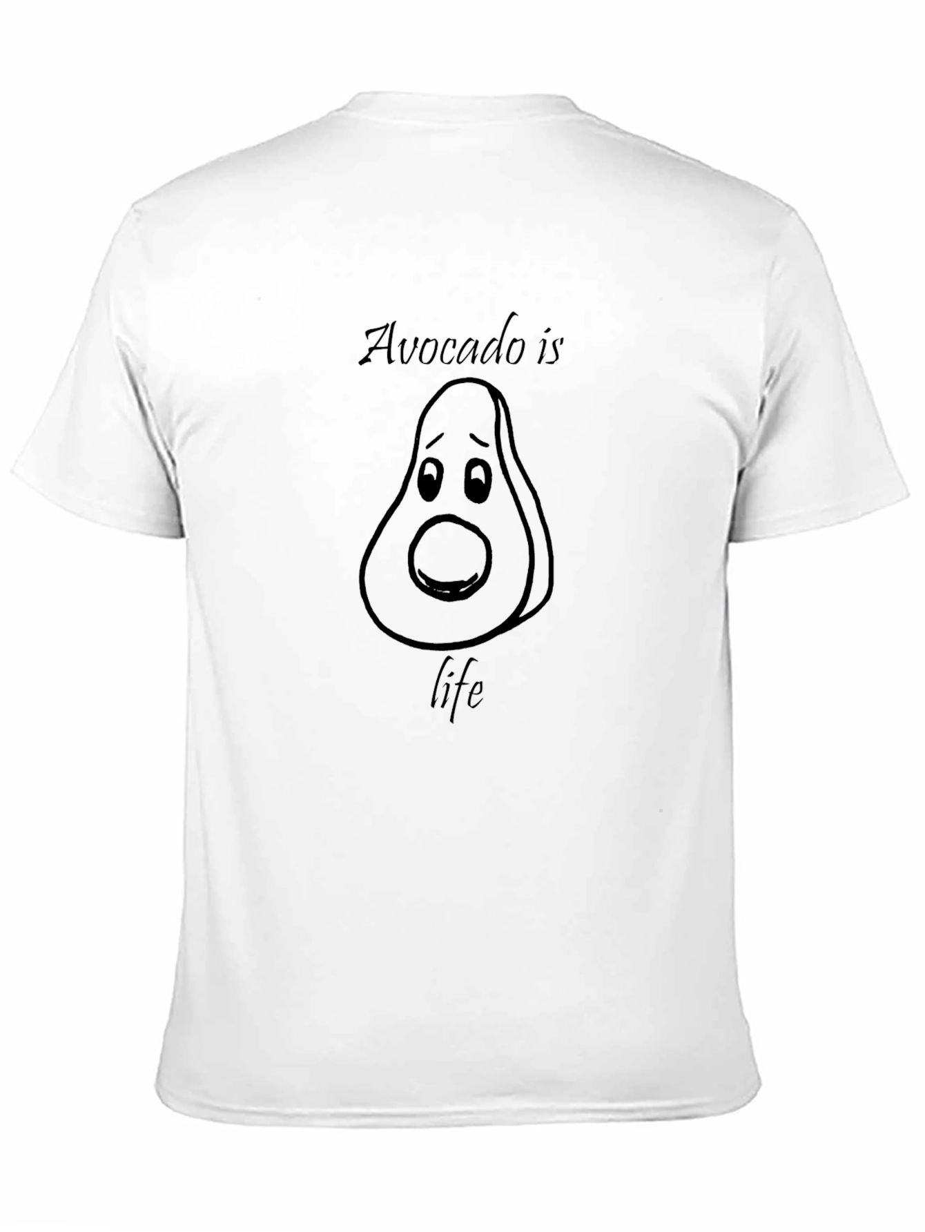 Avocado Is Life Funny T-Shirt - Black