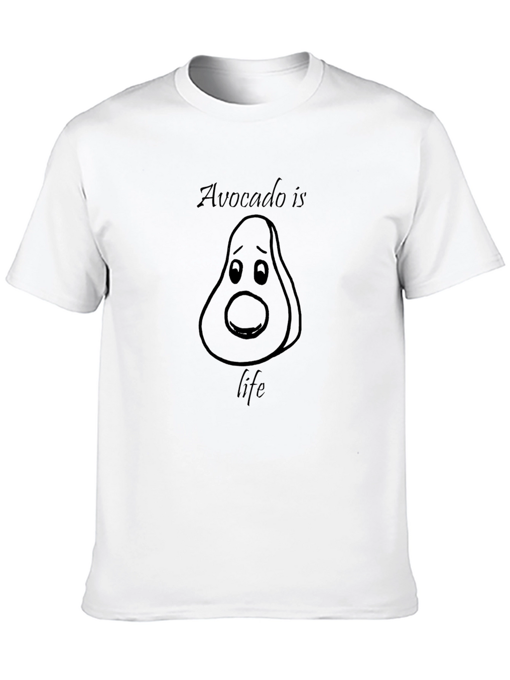 Avocado Is Life Funny T-Shirt - Black