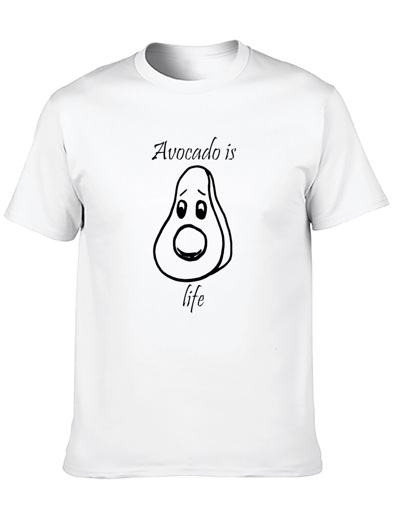 Avocado Is Life Funny T-Shirt - Black