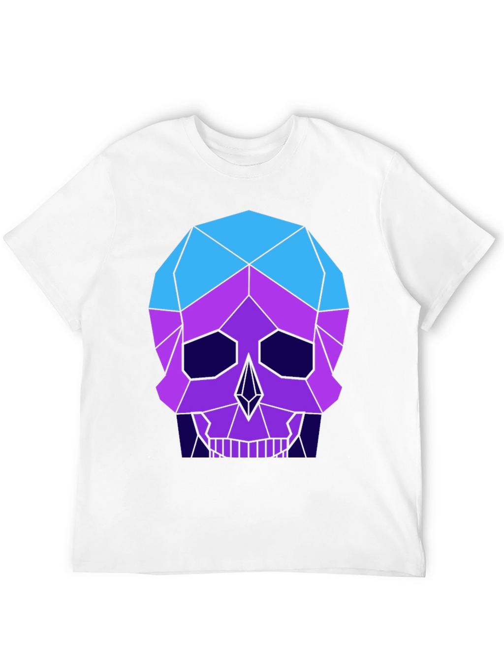 Geometric Skull Graphic Tee - Mens Black T-Shirt