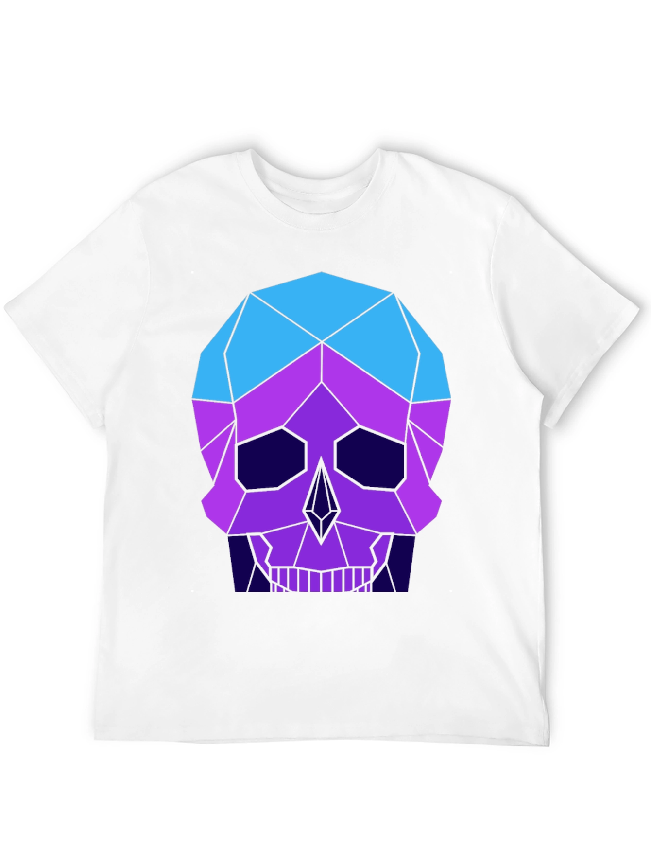 Geometric Skull Graphic Tee - Mens Black T-Shirt