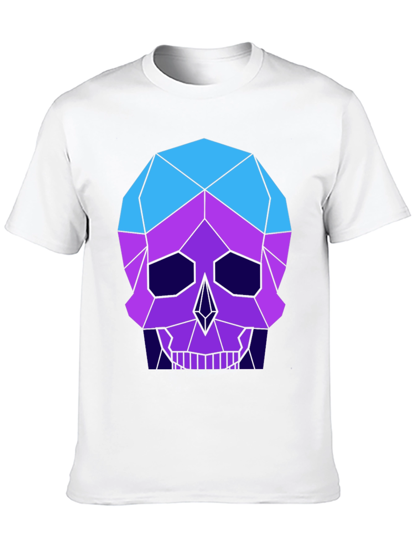 Geometric Skull Graphic Tee - Mens Black T-Shirt