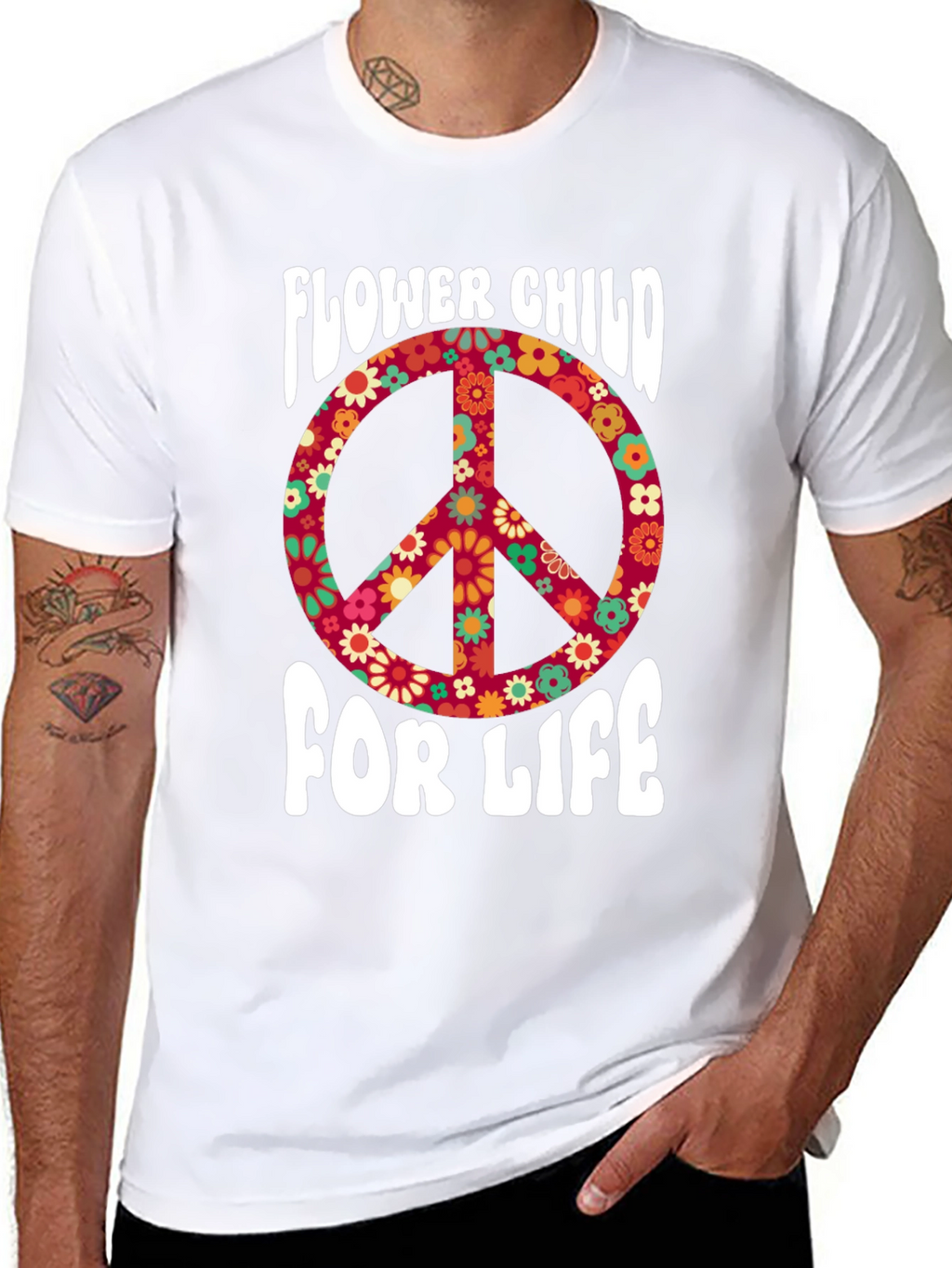 Flower Child For Life Graphic T-Shirt